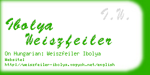 ibolya weiszfeiler business card